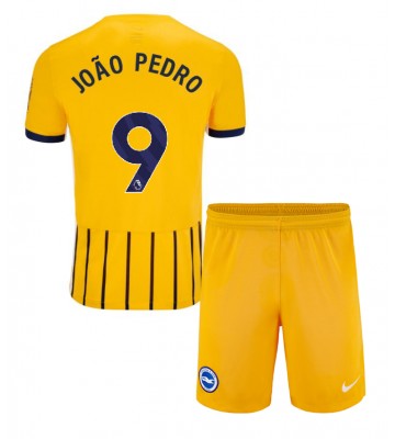 Brighton Joao Pedro #9 Borta Kläder Barn 2024-25 Kortärmad (+ Korta byxor)